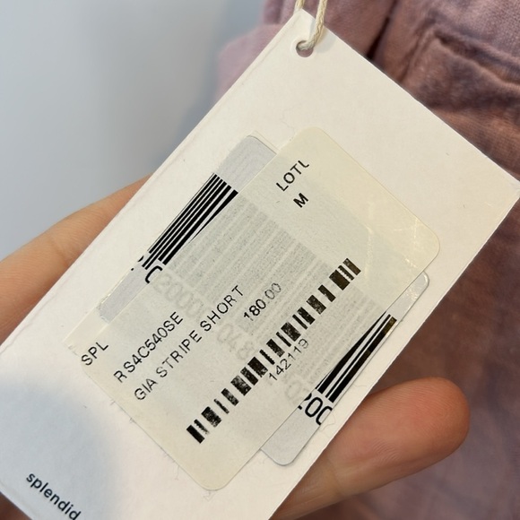 SPLENDID Gia Stripe Short Pink Lotus NWT - Picture 5 of 9